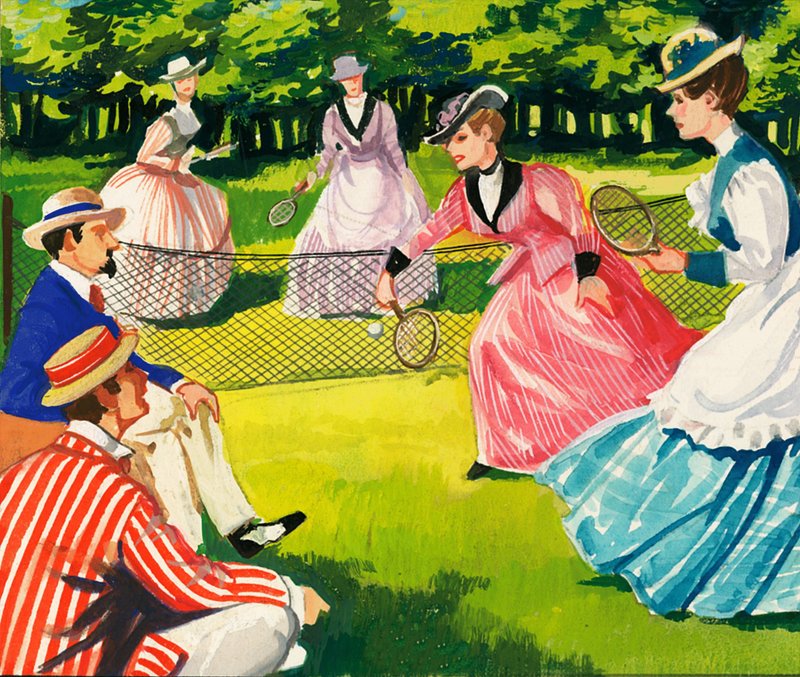 O tênis sempre foi popular entre as mulheres de English School