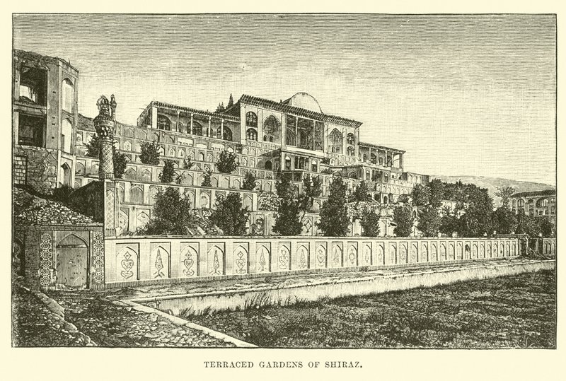 Jardins Terraced de Shiraz de English School