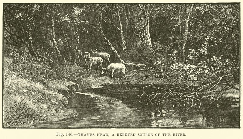 Thames Head, uma fonte de renome do rio de English School
