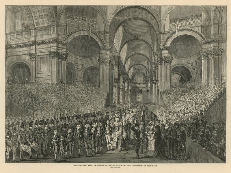 Visita de ação de graças do rei George III à Catedral de São Paulo de English School