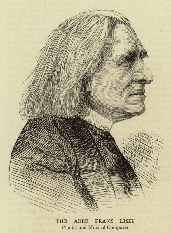 O Abade Franz Liszt (gravura) de English School