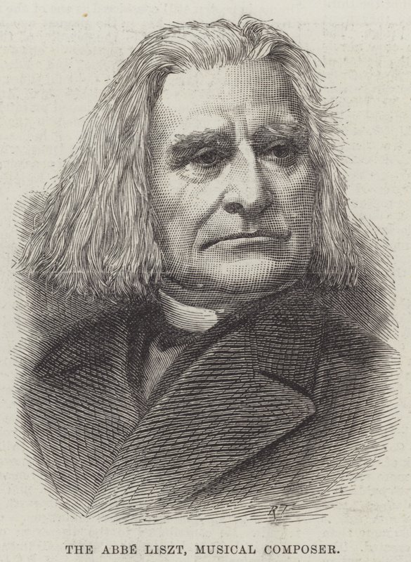 The Abbe Liszt, Compositor Musical (gravura) de English School