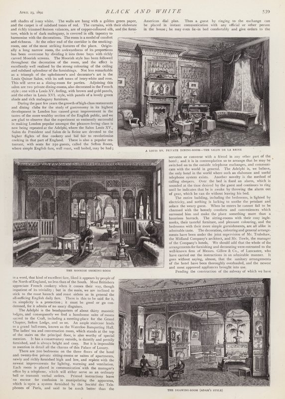 O Hotel Adelphi, Liverpool, Merseyside (litho) de English School