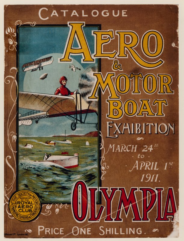Exposição Aero & Motor Boat em Olympia, 1911 de English School