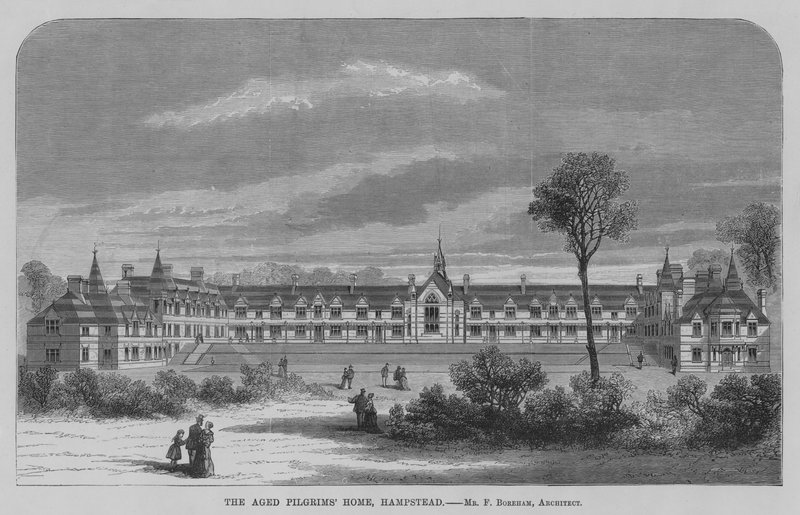 A Casa dos Peregrinos Idosos, Hampstead (gravura) de English School