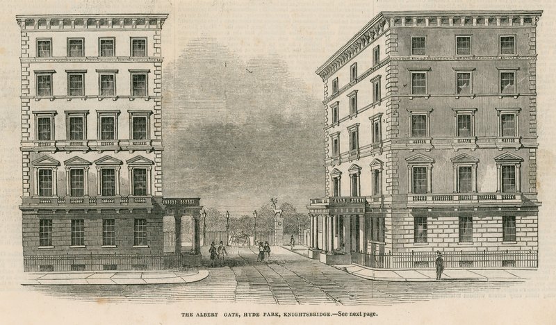 O portão de Albert, Hyde Park, Knightsbridge de English School