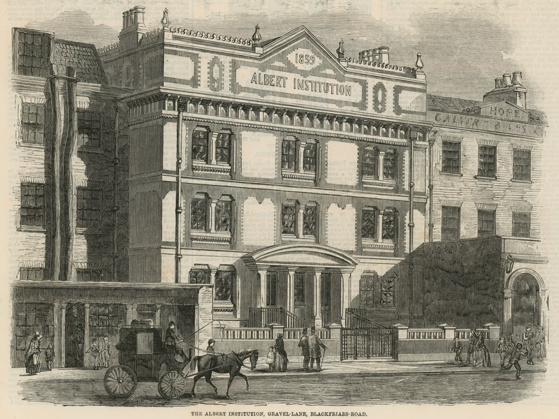 A Instituição Albert, Gravel Lane, Blackfriars Road, Londres de English School