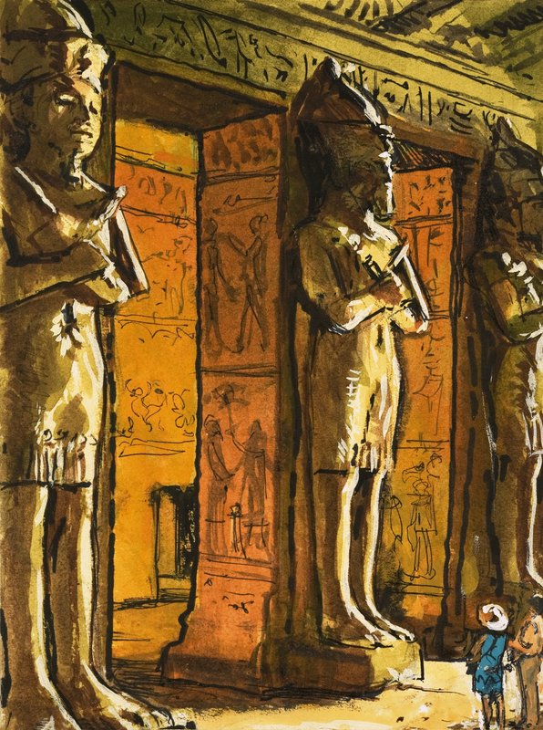 O antigo templo egípcio em Abu Simbel de English School