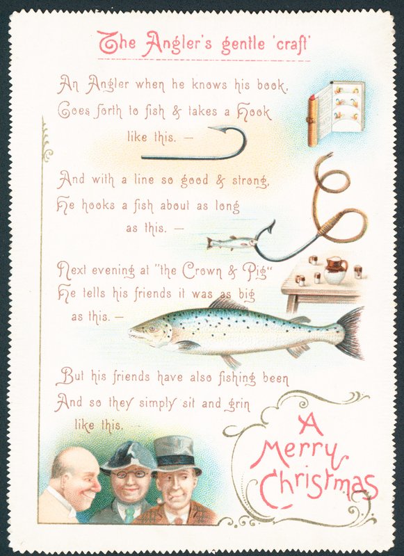 O ofício delicado dos pescadores, cartão de Natal de English School