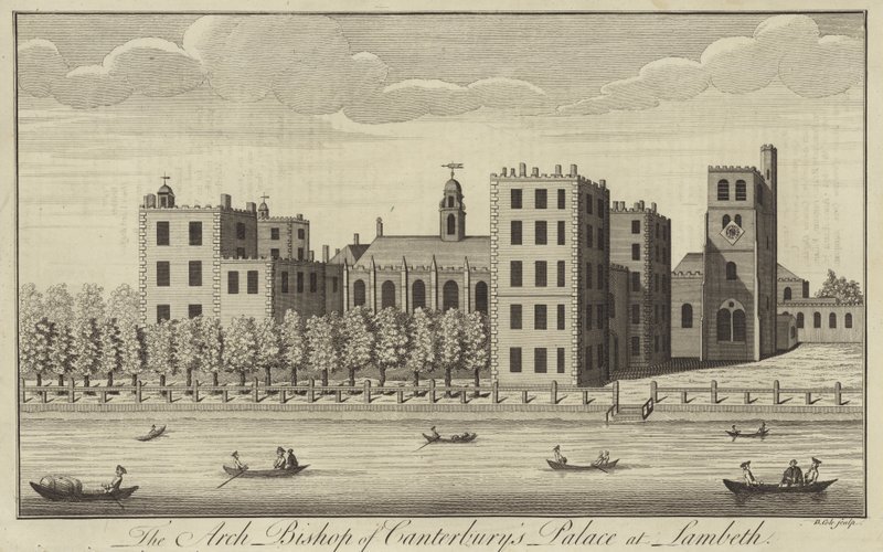 O arcebispo do Palácio Canterburys em Lambeth de English School
