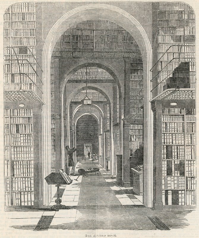 O quarto arqueado no Museu Britânico de English School