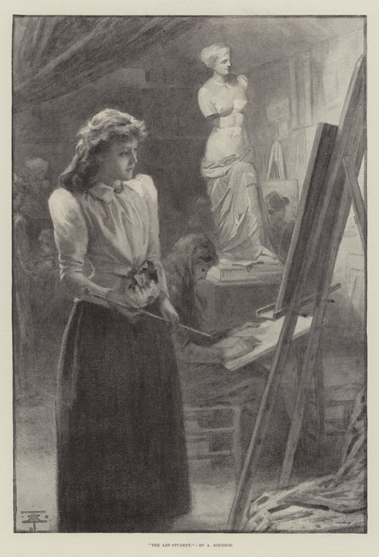 O Estudante de Arte (litho) de English School