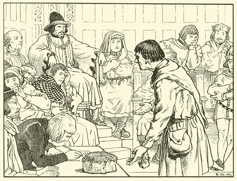 O Assize de Pão (tinta no papel) de English School
