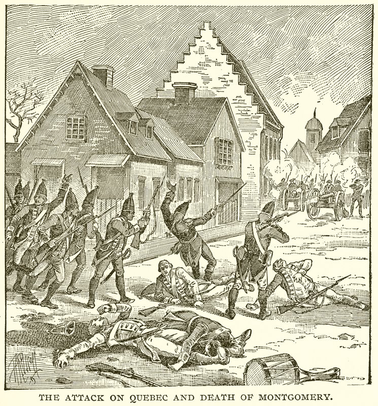 O ataque ao Quebec e a morte de Montgomery de English School