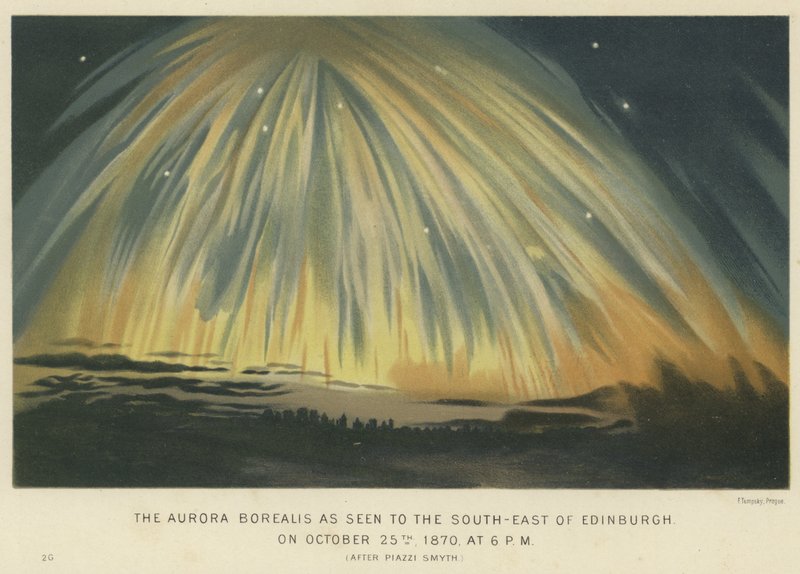 A Aurora Boreal, como visto a sudeste de Edimburgo de English School