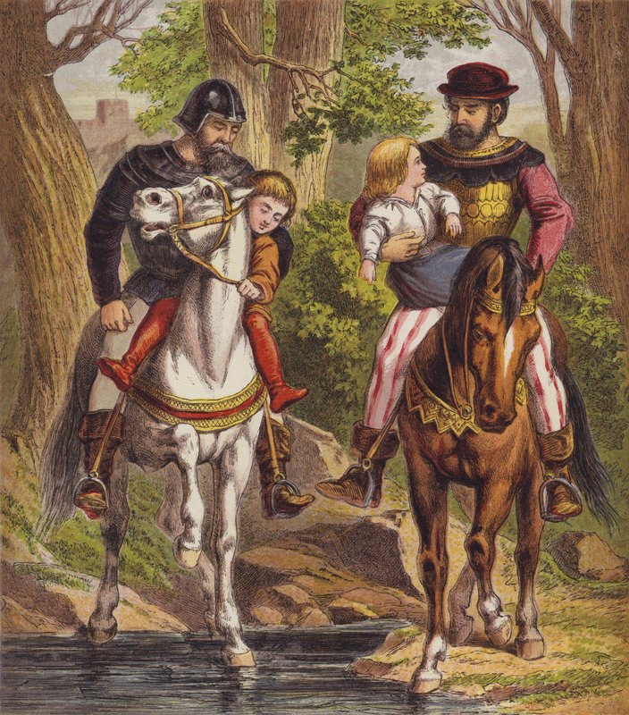The Babes In The Wood (cor litho) de English School