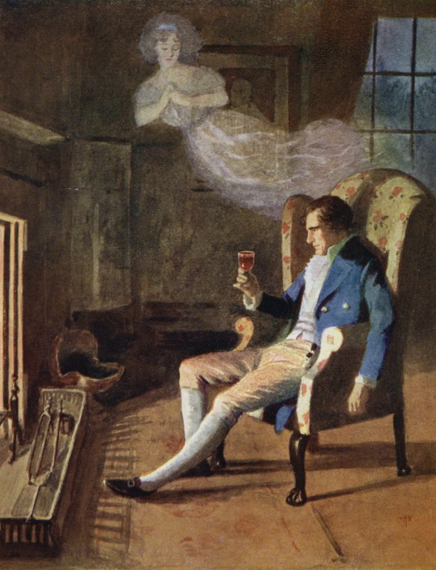 A Véspera de Natal do Solteiro (cor litho) de English School