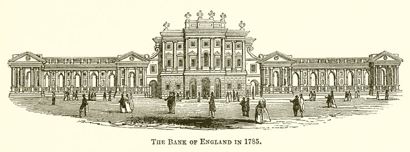 O Banco da Inglaterra em 1785 de English School