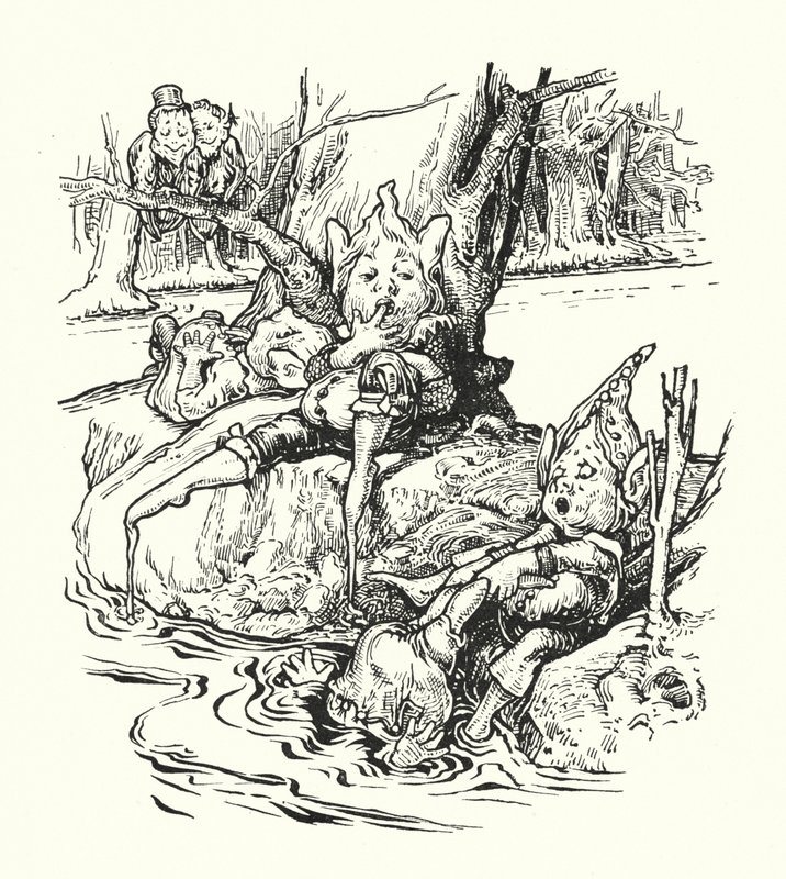 As margens do rio Treacle (Litho) de English School