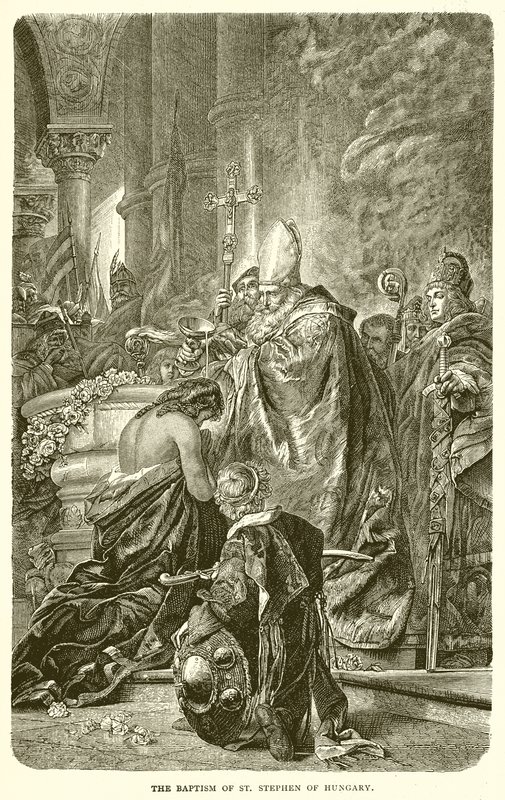 O batismo de Santo Estevão da Hungria de English School
