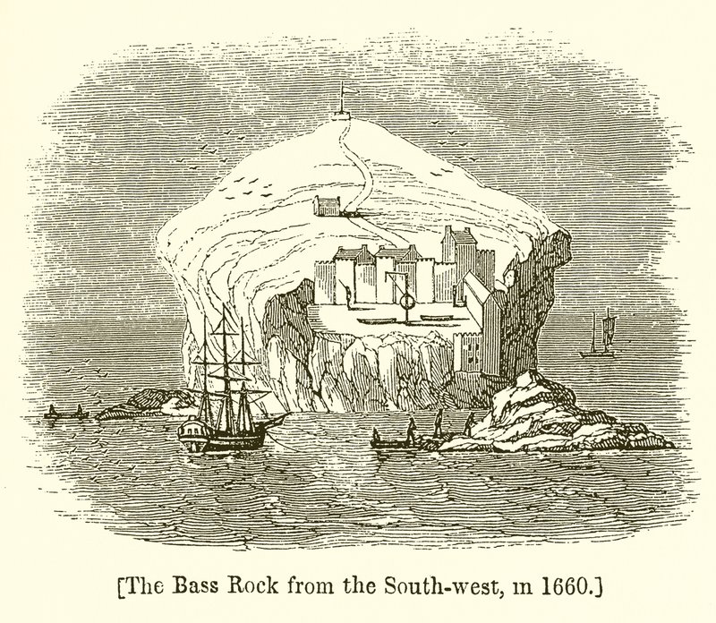 O Bass Rock do Sudoeste, em 1660 de English School