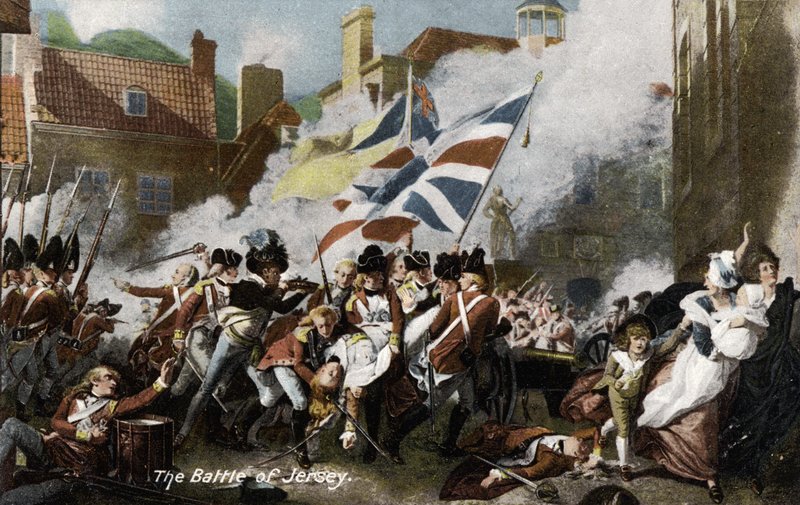 The Battle Of Jersey (cor litho) de English School