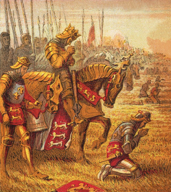 A batalha de Agincourt de English School