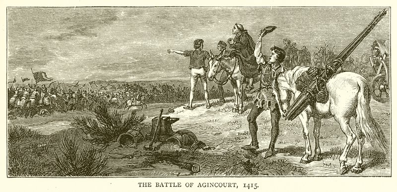 A Batalha de Agincourt, 1415 de English School