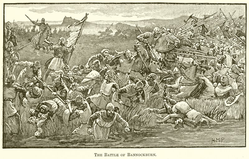 A Batalha de Bannockburn de English School