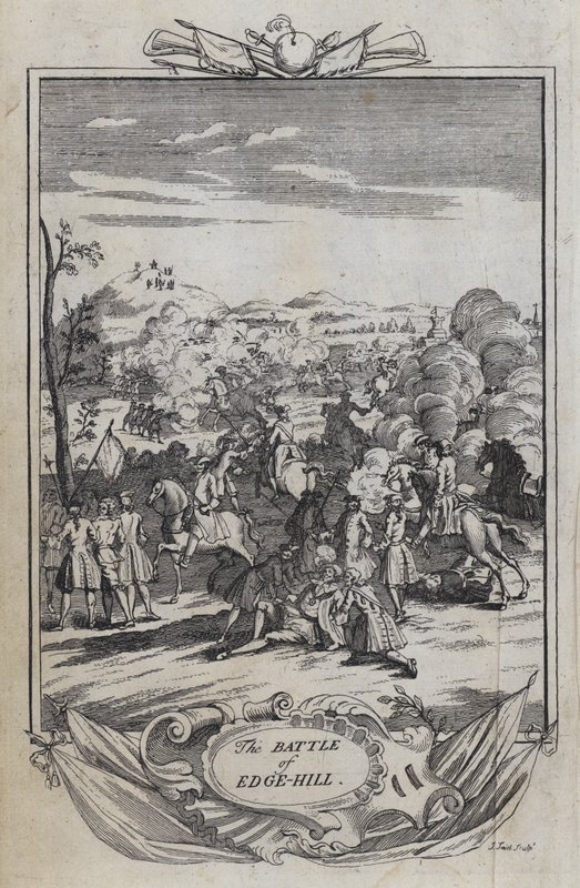 The Battle of Edge Hill (gravura) de English School