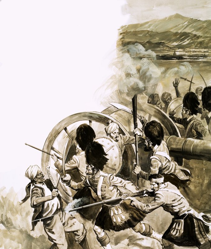 A Batalha de Kandahar, travada em 1 de setembro de 1880 de English School
