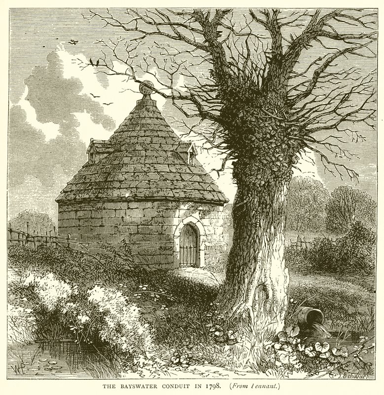 O conduto de Bayswater em 1798 de English School