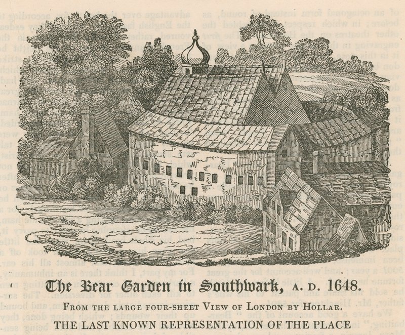 O Urso Jardim em Southwark, AD 1648 de English School