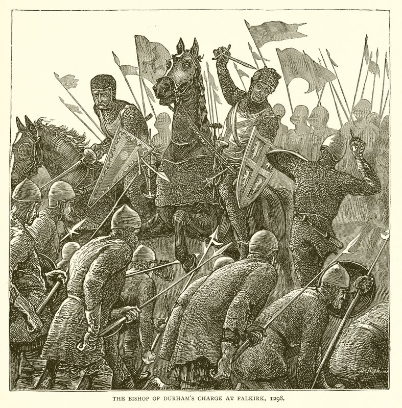 O Bispo de Durham cobra em Falkirk, 1298 de English School