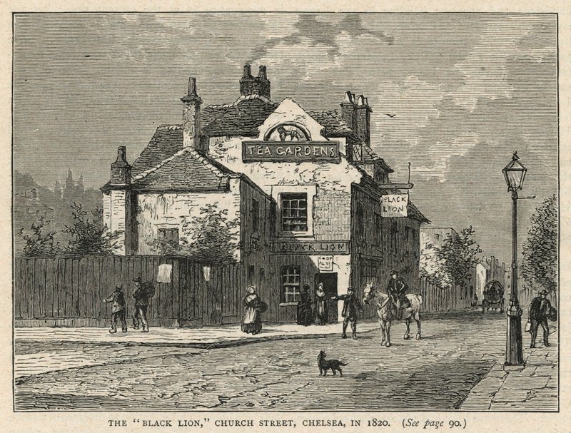 A casa pública do Leão Negro em Chelsea de English School