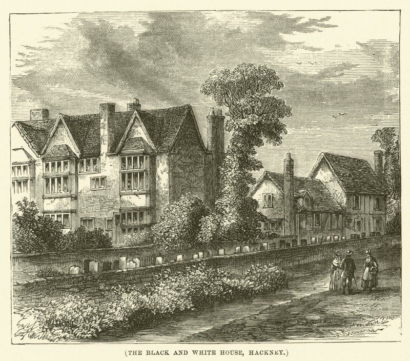A Casa Preto e Branco, Hackney (gravura) de English School