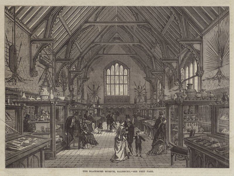 O Museu Blackmore, Salisbury (gravura) de English School