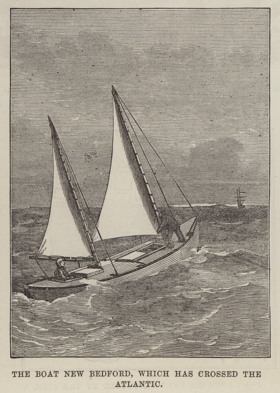 O Barco New Bedford, que atravessou o Atlântico (gravura) de English School