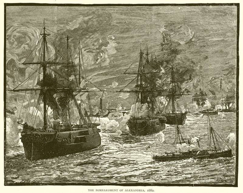 O bombardeio de Alexandria, 1882 de English School