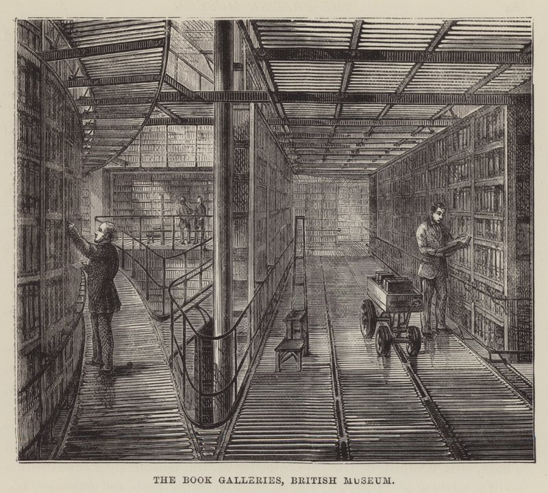 As Galerias de Livros, Museu Britânico (gravura) de English School