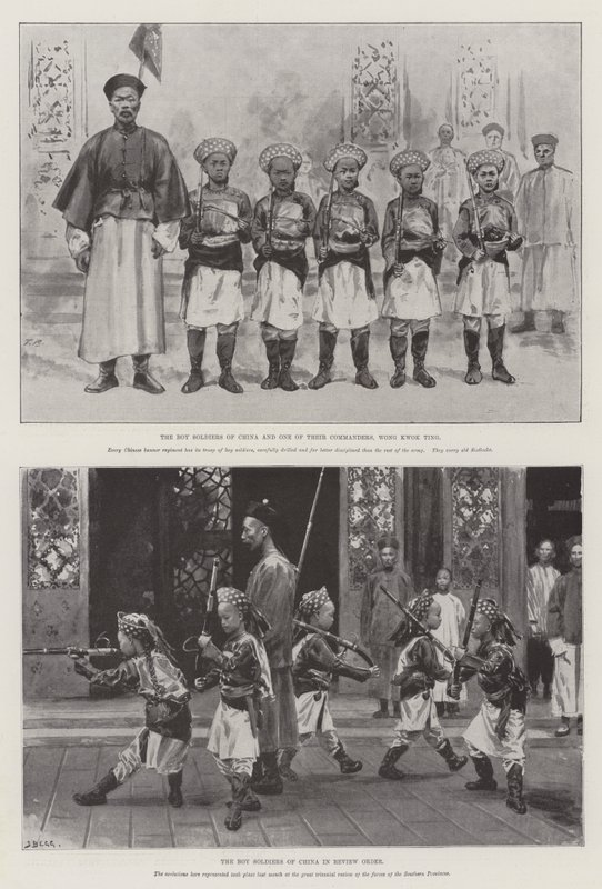 Os Meninos Soldados da China (litho) de English School