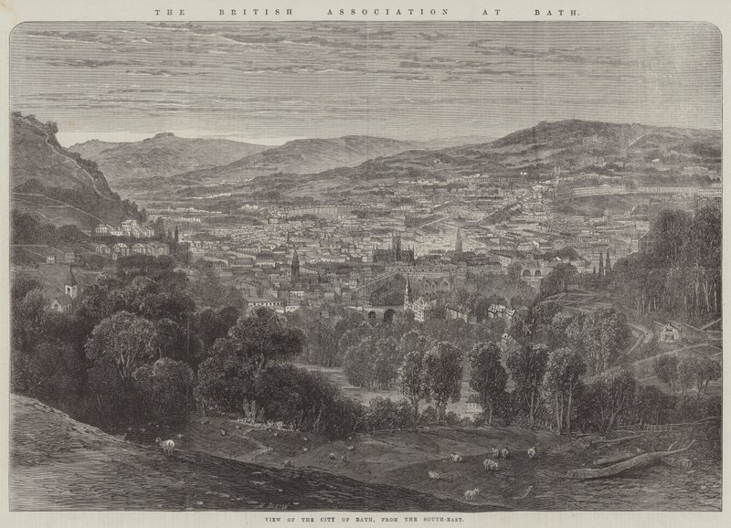 A Associação Britânica em Bath, Vista da Cidade de Bath, do sudeste (gravação) de English School