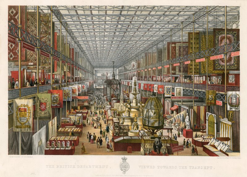 O Departamento Britânico, Visto em Relação ao Transepto, Grande Exposição, 1851 de English School