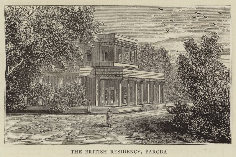 The British Residency, Baroda (gravura) de English School