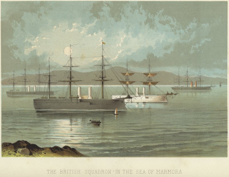 O esquadrão britânico no mar de Mármara de English School