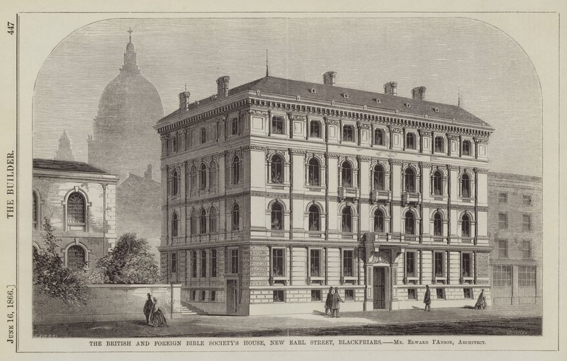 A Casa da Sociedade Bíblica Britânica e Estrangeira, New Earl Street, Blackfriars, Mr Edward I