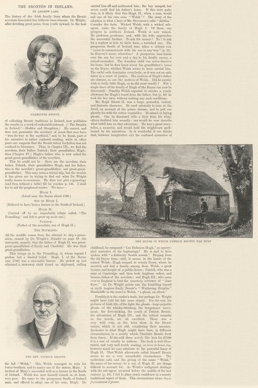 Os Brontes na Irlanda (gravura) de English School