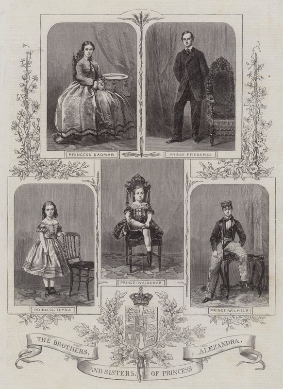 Os Irmãos, e Irmãs da Princesa Alexandra (gravura) de English School