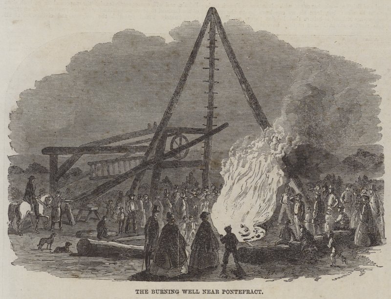 O Poço Ardente perto de Pontefract (gravura) de English School