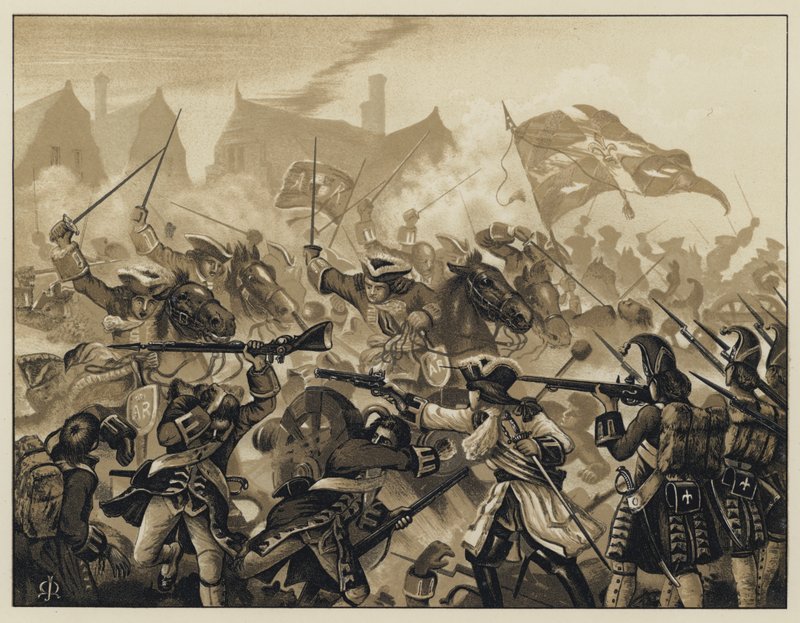 Os Caribineers em Ramilies, 23 de maio de 1706 de English School